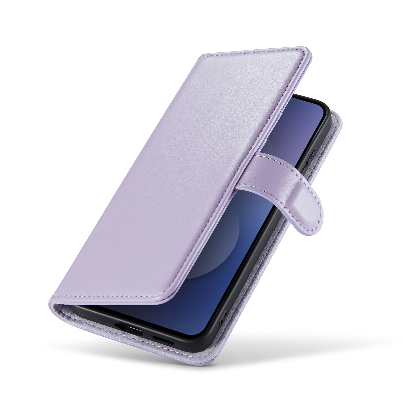 Samsung Galaxy S25 FE Lommeboketui i ekte skinn, Lilla