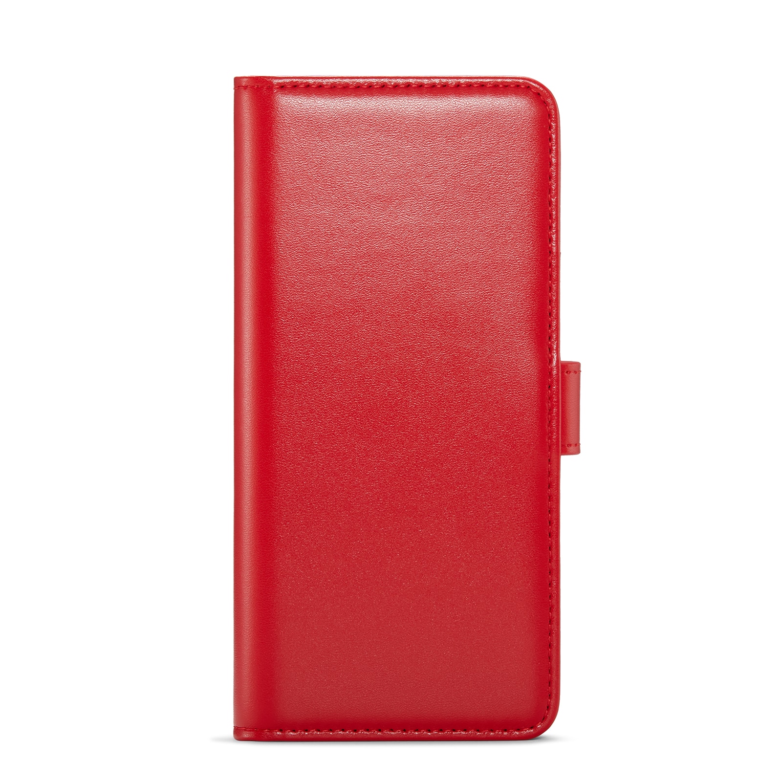 Samsung Galaxy S25 FE Lommeboketui i ekte skinn, Rød