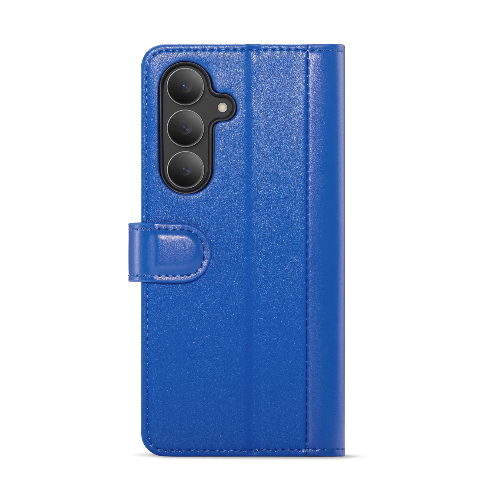 Samsung Galaxy S25 FE Lommeboketui i ekte skinn, Blå