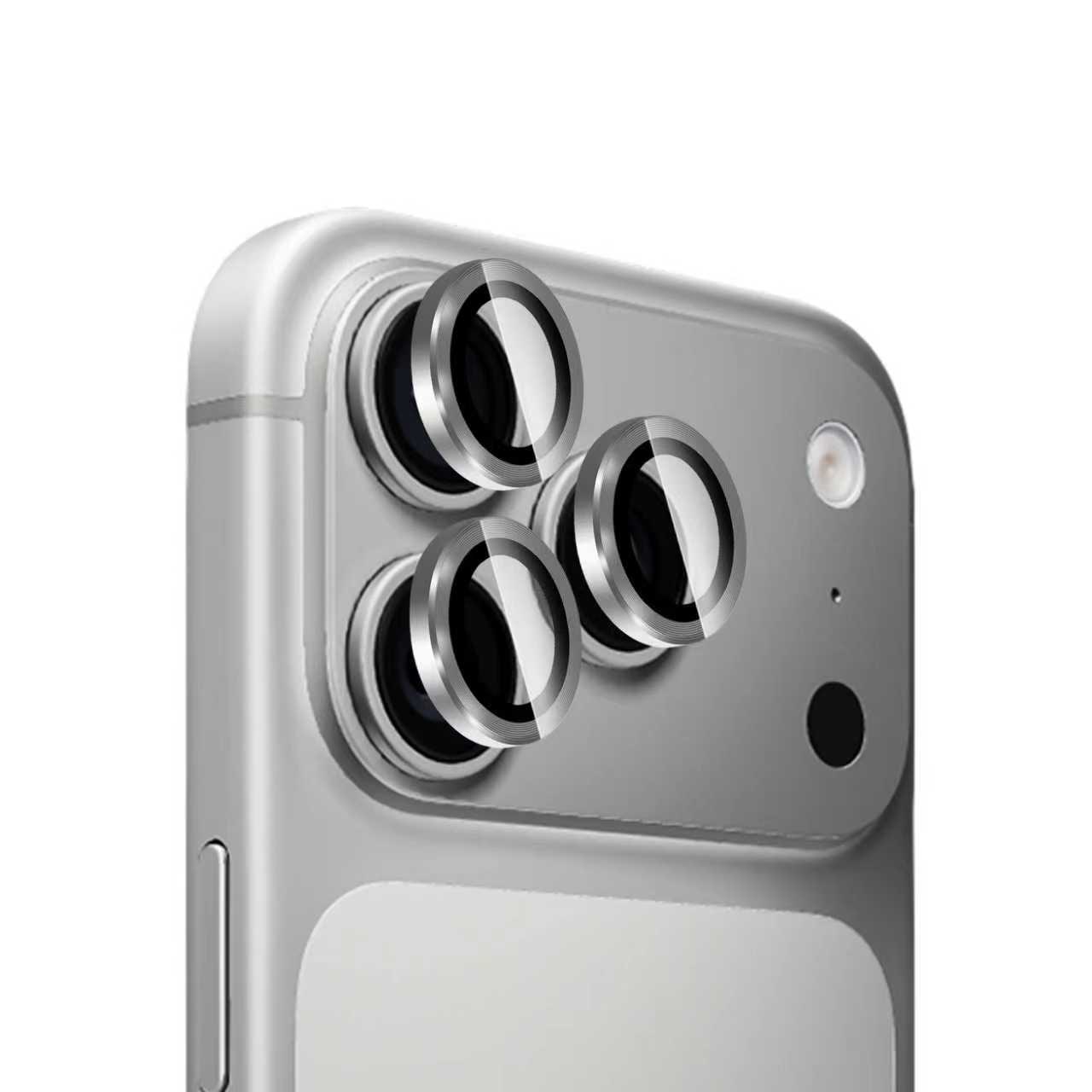 Linsebeskytter Metall iPhone 17 Pro, Sølv