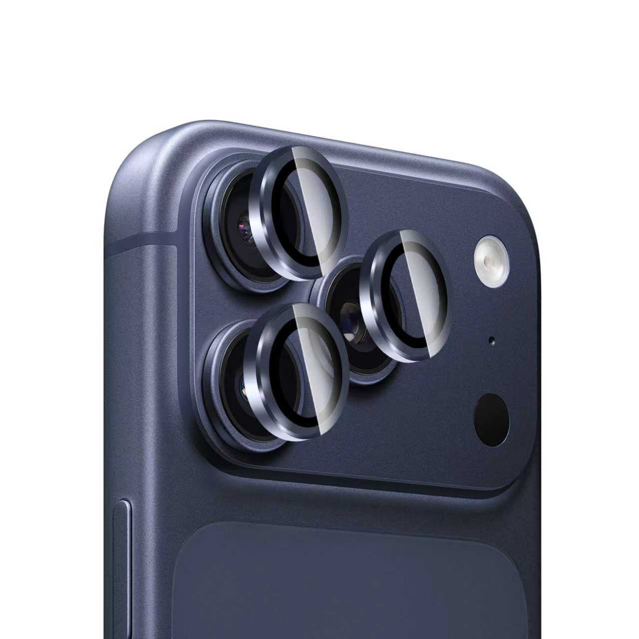 Linsebeskytter Metall iPhone 17 Pro, Blå