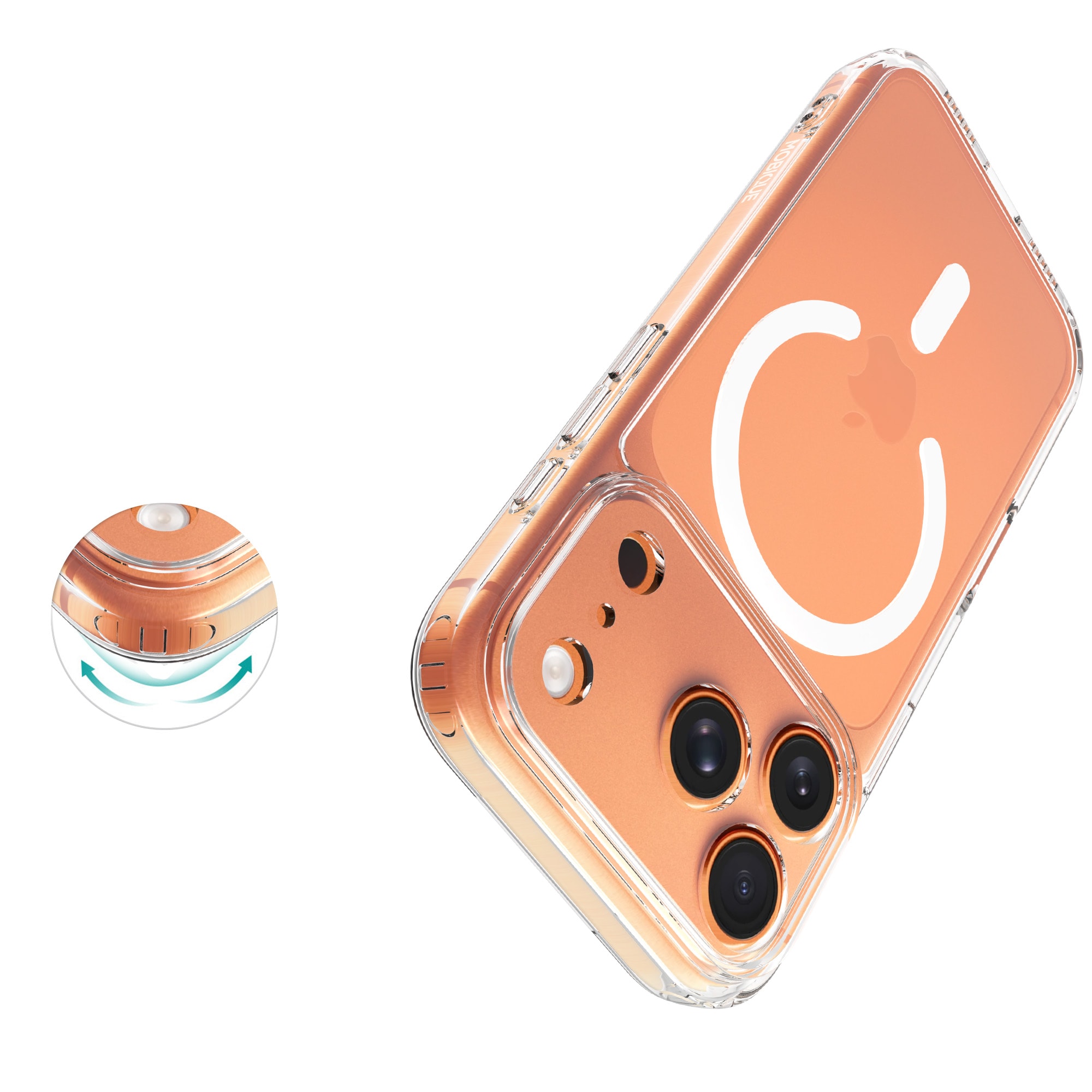 iPhone 17 Pro Max MagSafe Hybrid-deksel, Gjennomsiktig