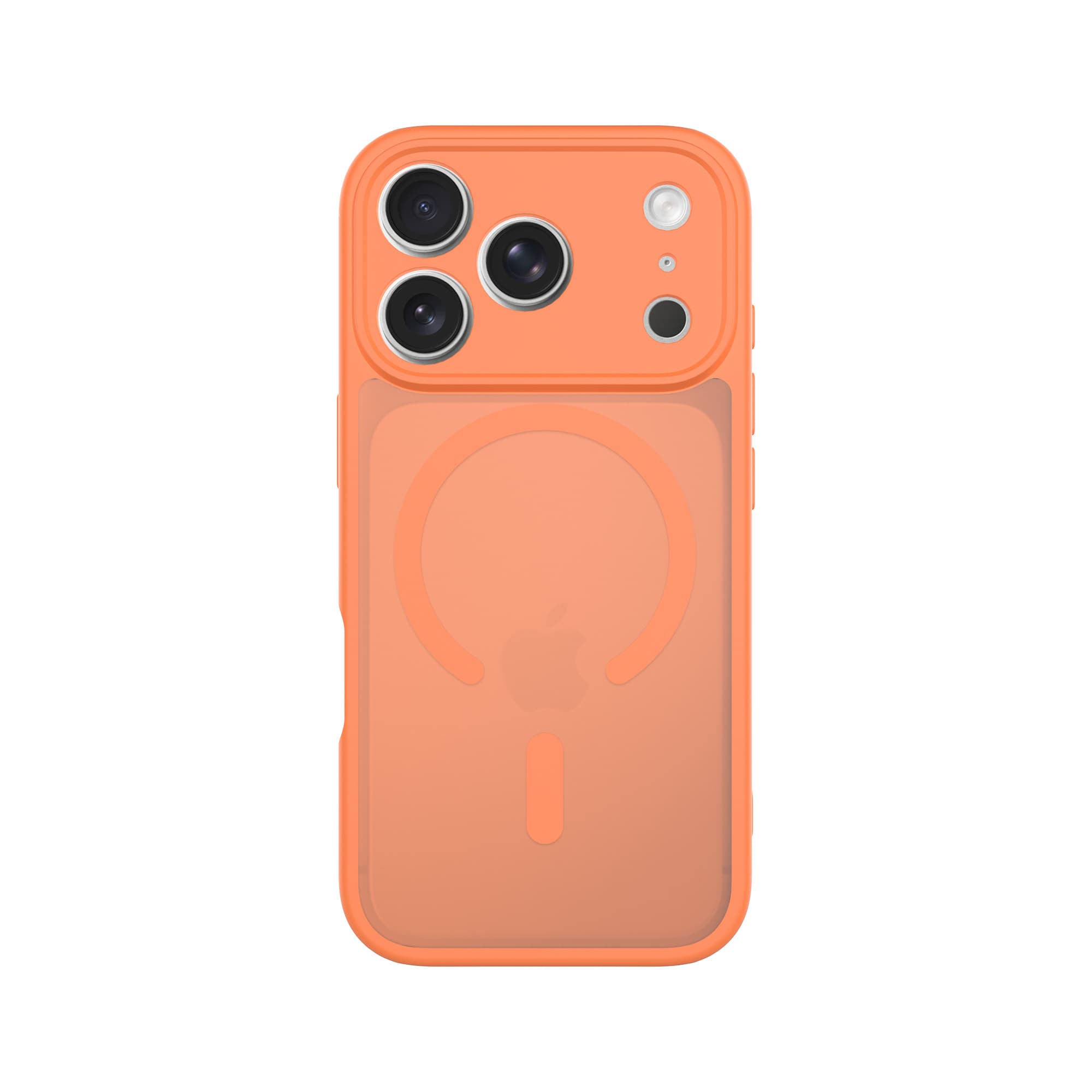 iPhone 17 Pro Max Hybrid-deksel Magnetisk,  Frosted Orange