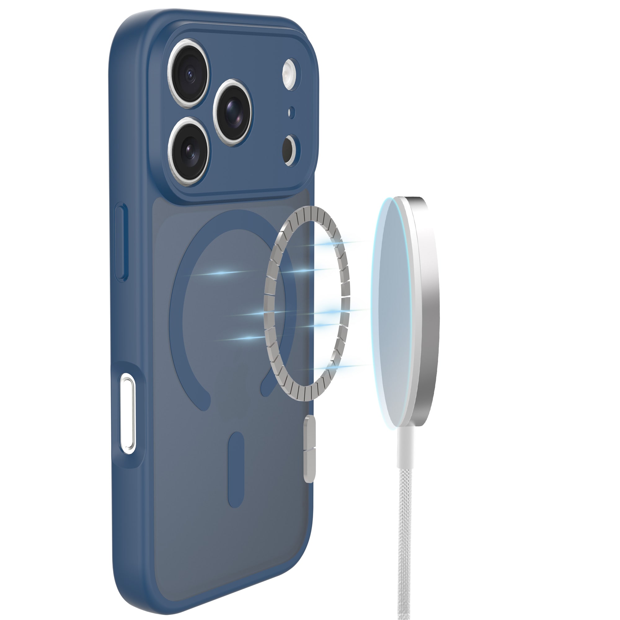 iPhone 17 Pro Hybrid-deksel Magnetisk,  Dark Blue