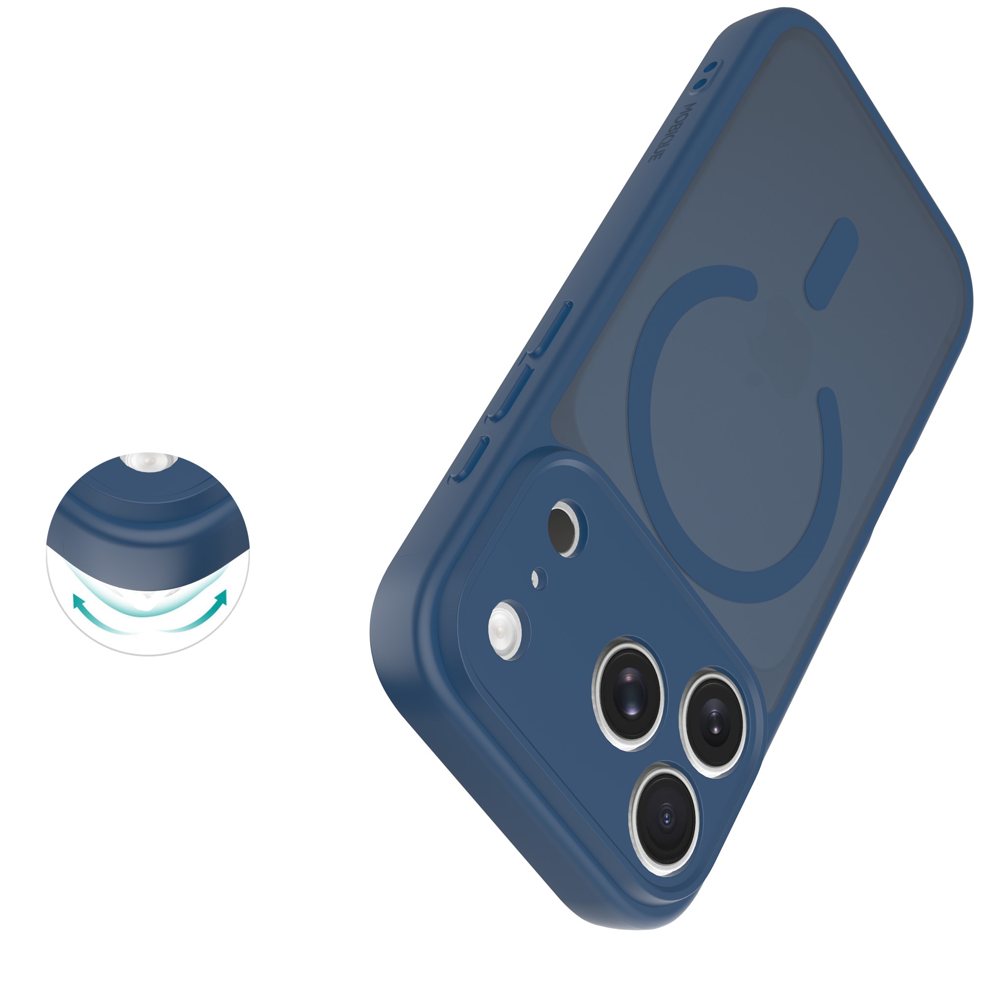 iPhone 17 Pro Hybrid-deksel Magnetisk,  Dark Blue