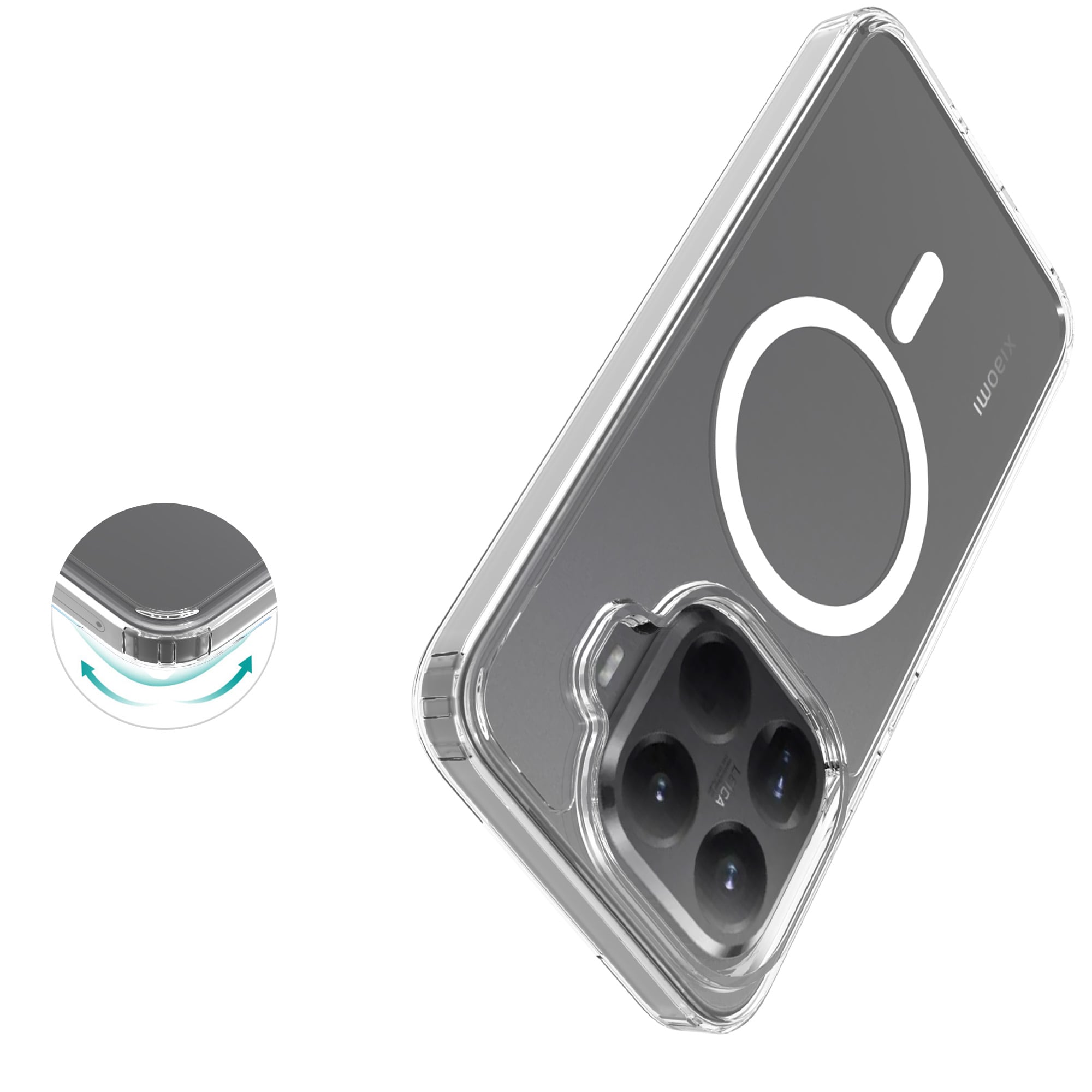 Xiaomi 15T Pro MagSafe Hybrid-deksel, Gjennomsiktig