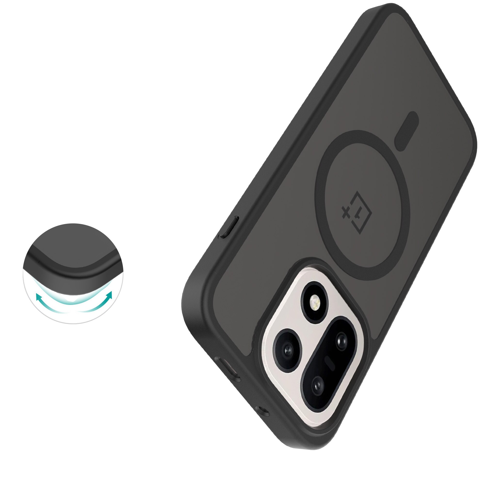  OnePlus 15 Hybrid-deksel Magnetisk, Frosted Black