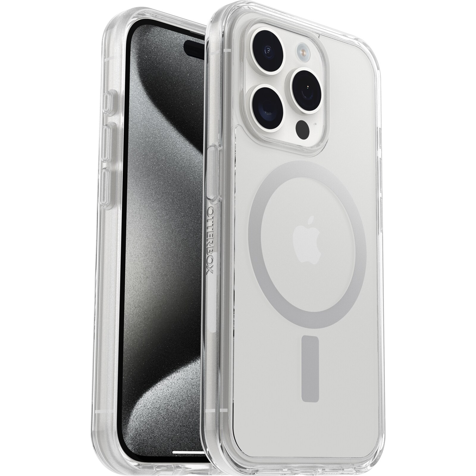 iPhone 15 Pro Støtsikkert MagSafe-deksel Symmetry Plus, Gjennomsiktig
