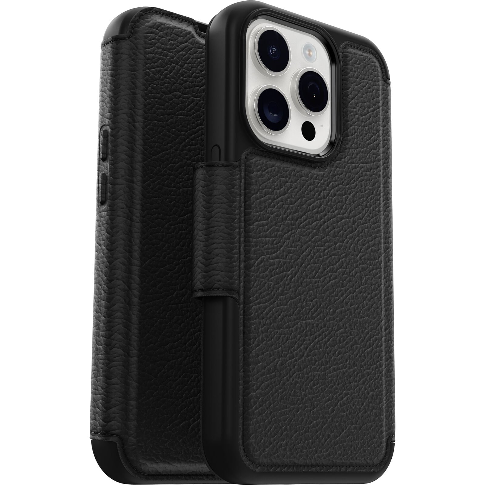 iPhone 15 Pro Lommeboketui med MagSafe Strada, Svart