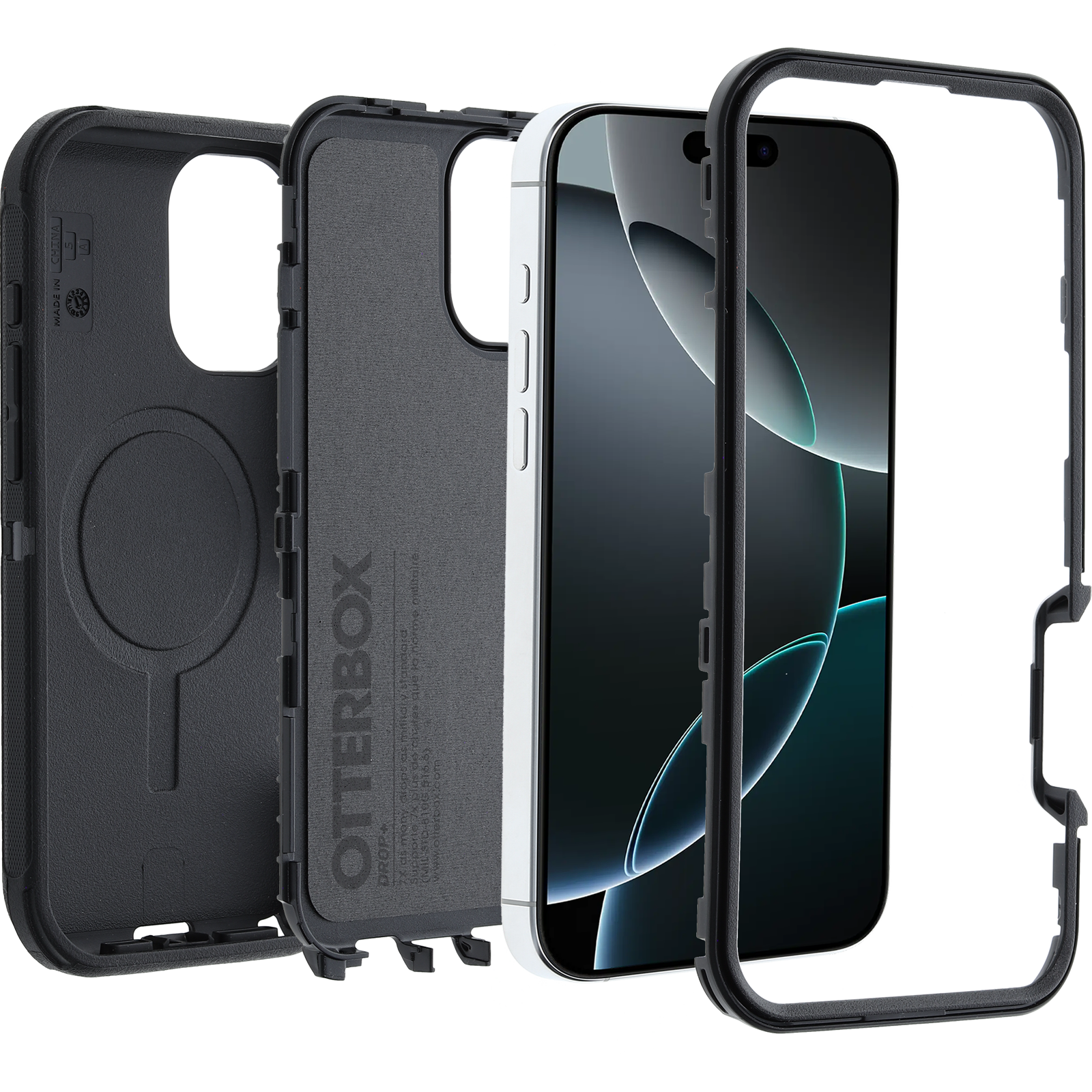 iPhone 16 Pro Max Defender - Robust MagSafe mobildeksel med høy beskyttelsesgrad, Svart