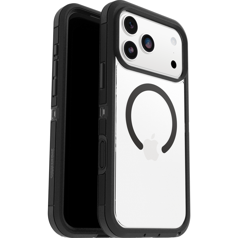 iPhone 17 Pro Max Defender XT Riktig støtsikkert MagSafe-deksel, Svart/gjennomsiktig