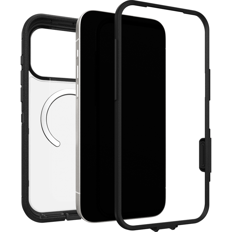 iPhone 17 Pro Max Defender XT Riktig støtsikkert MagSafe-deksel, Svart/gjennomsiktig