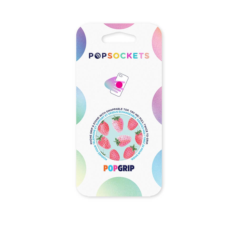 PopGrip Mobilholder / stativ med avtakbar topp, Strawberry Rain