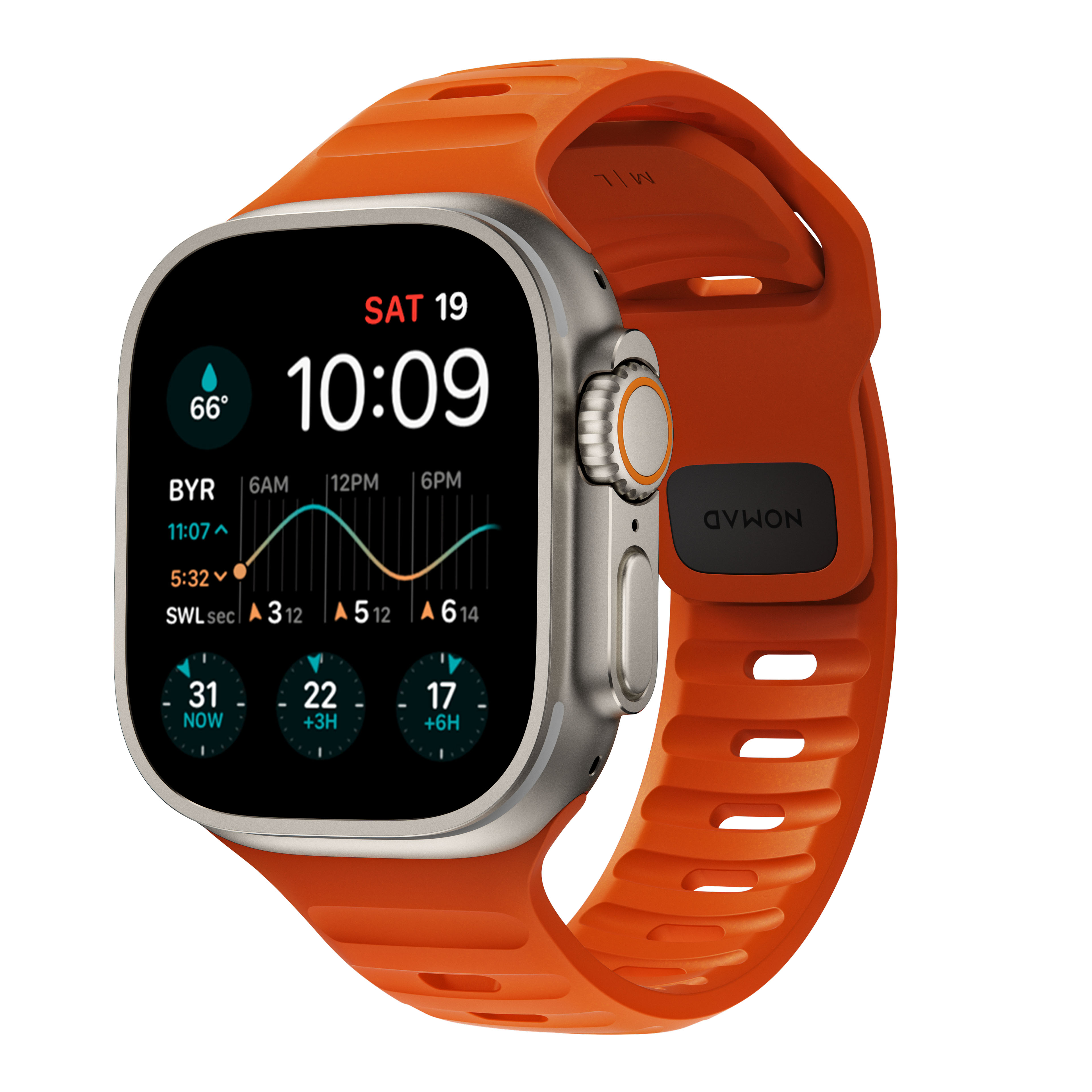 Apple Watch Series 9 45mm Reim - Sport Band Ultra Orange