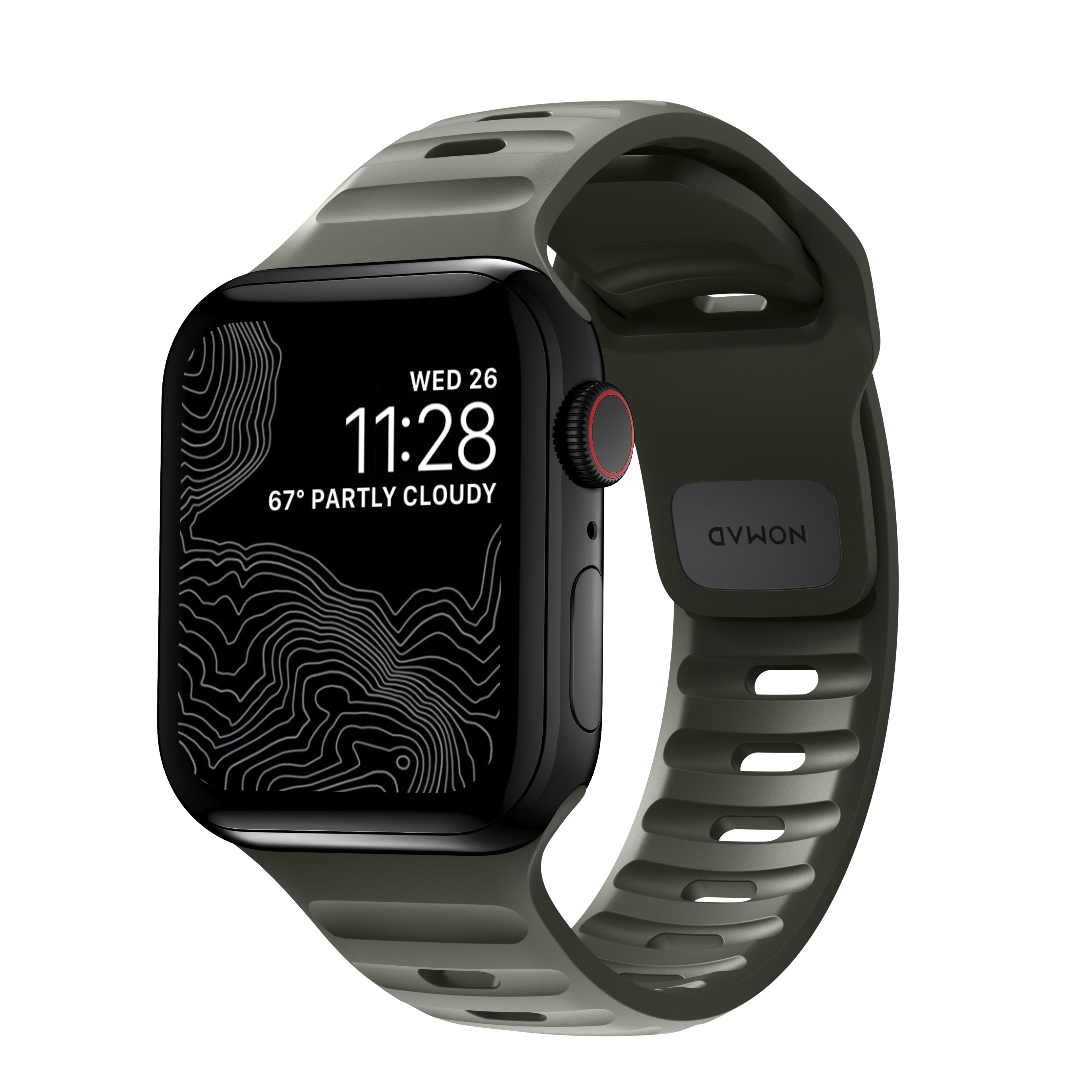 Apple Watch Series 9 45mm Reim - Sport Band Ash Green