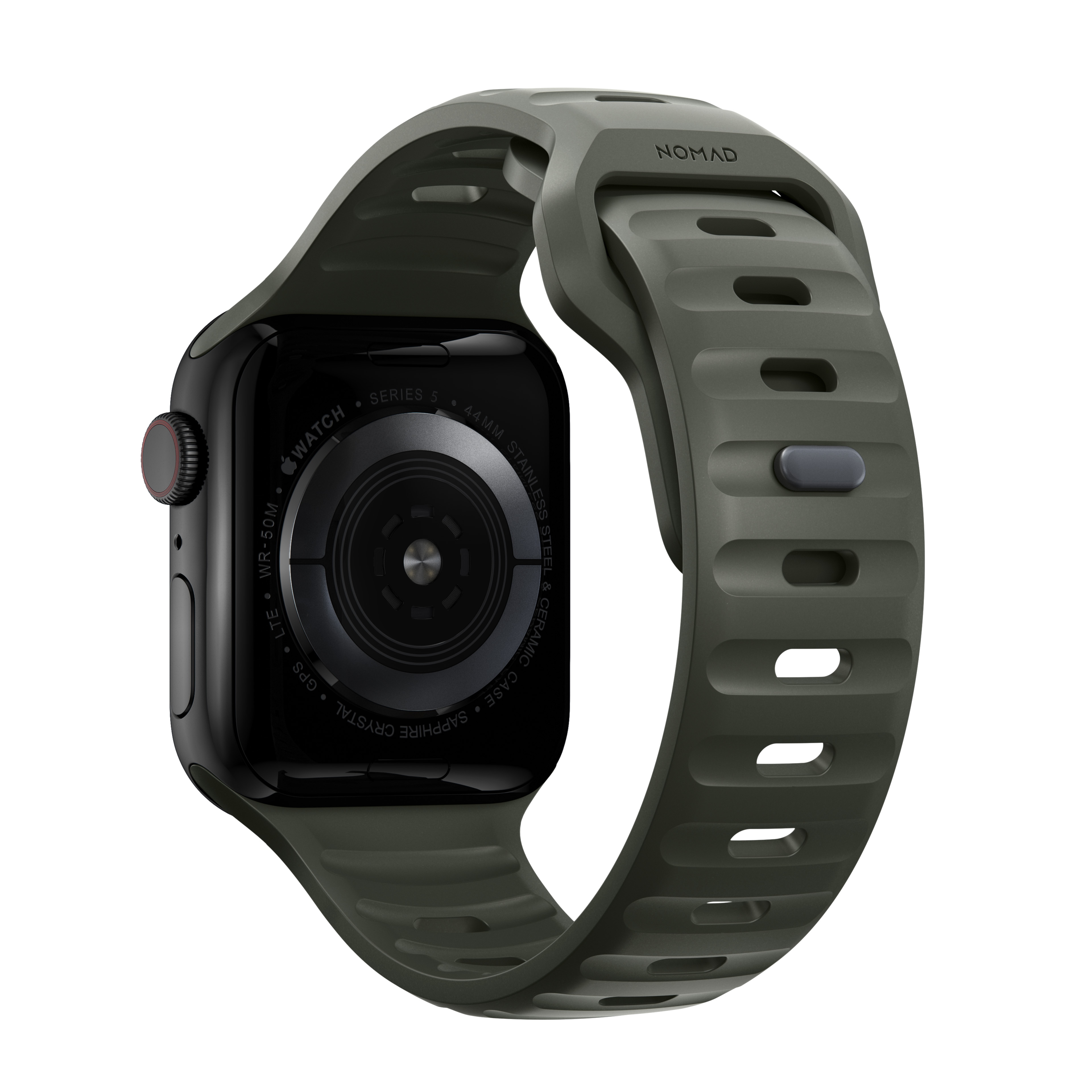 Apple Watch Series 4-6 44mm Reim - Sport Band Ash Green
