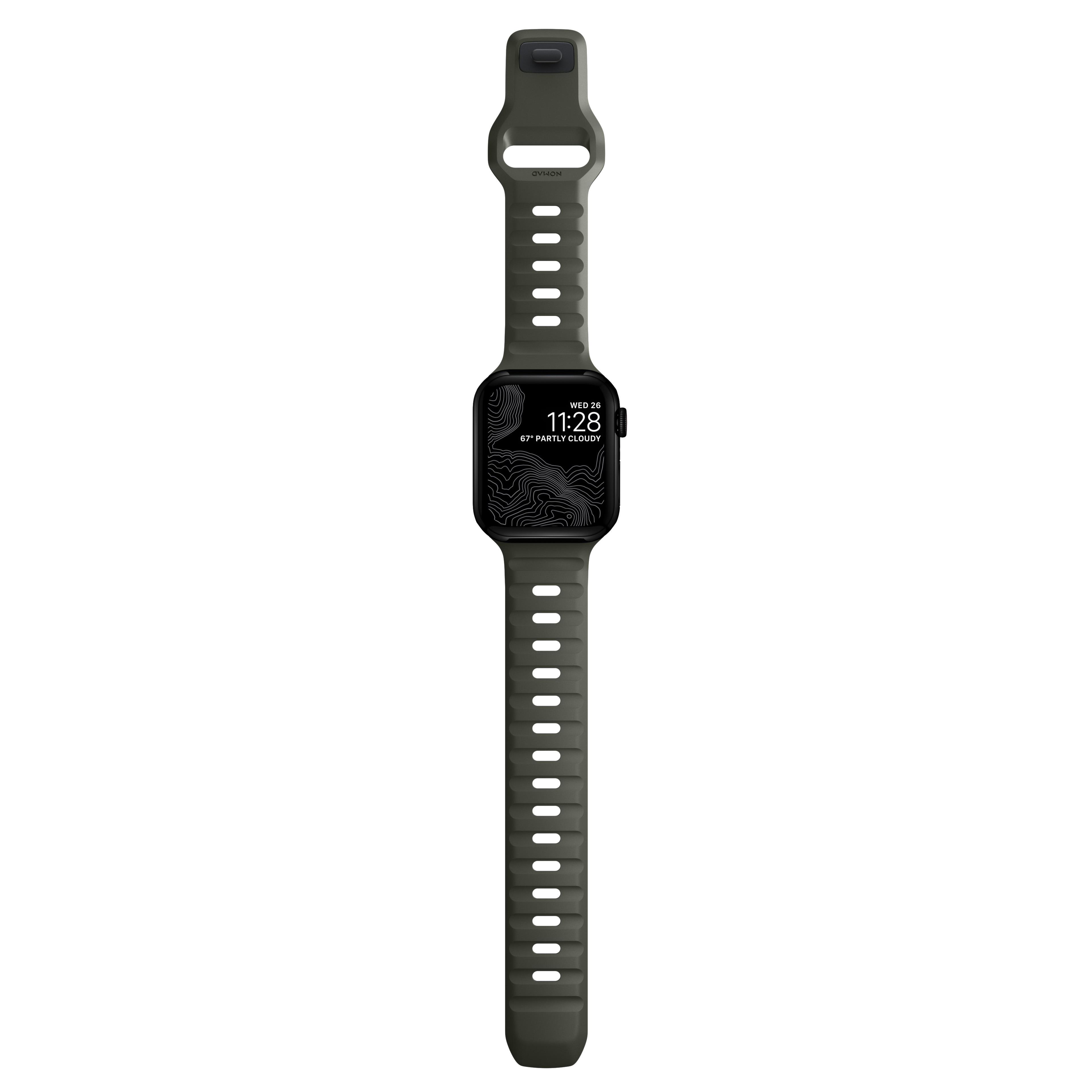 Apple Watch Series 4-6 44mm Reim - Sport Band Ash Green