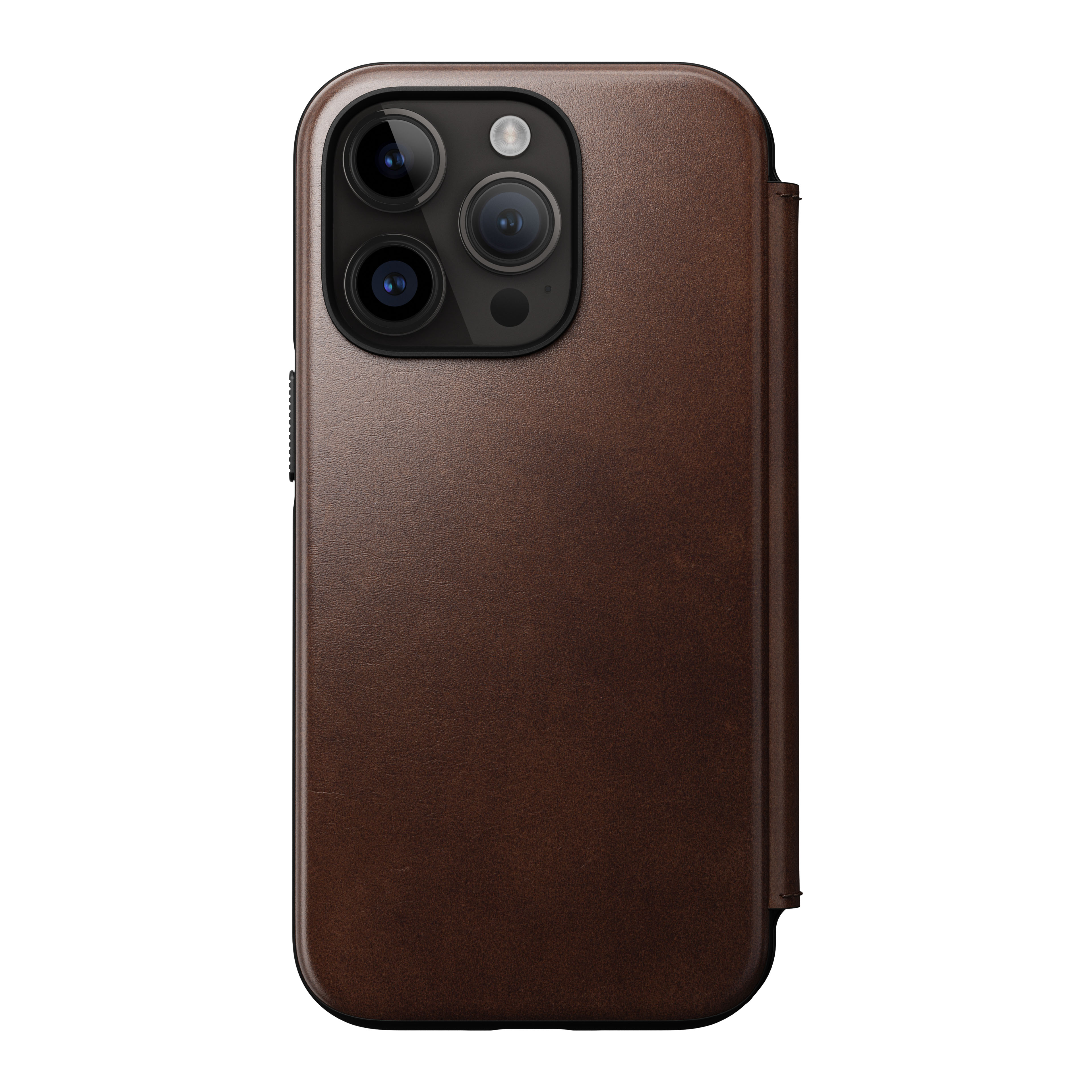 iPhone 14 Pro Skinnetui MagSafe - Modern Horween Leather Folio Brun
