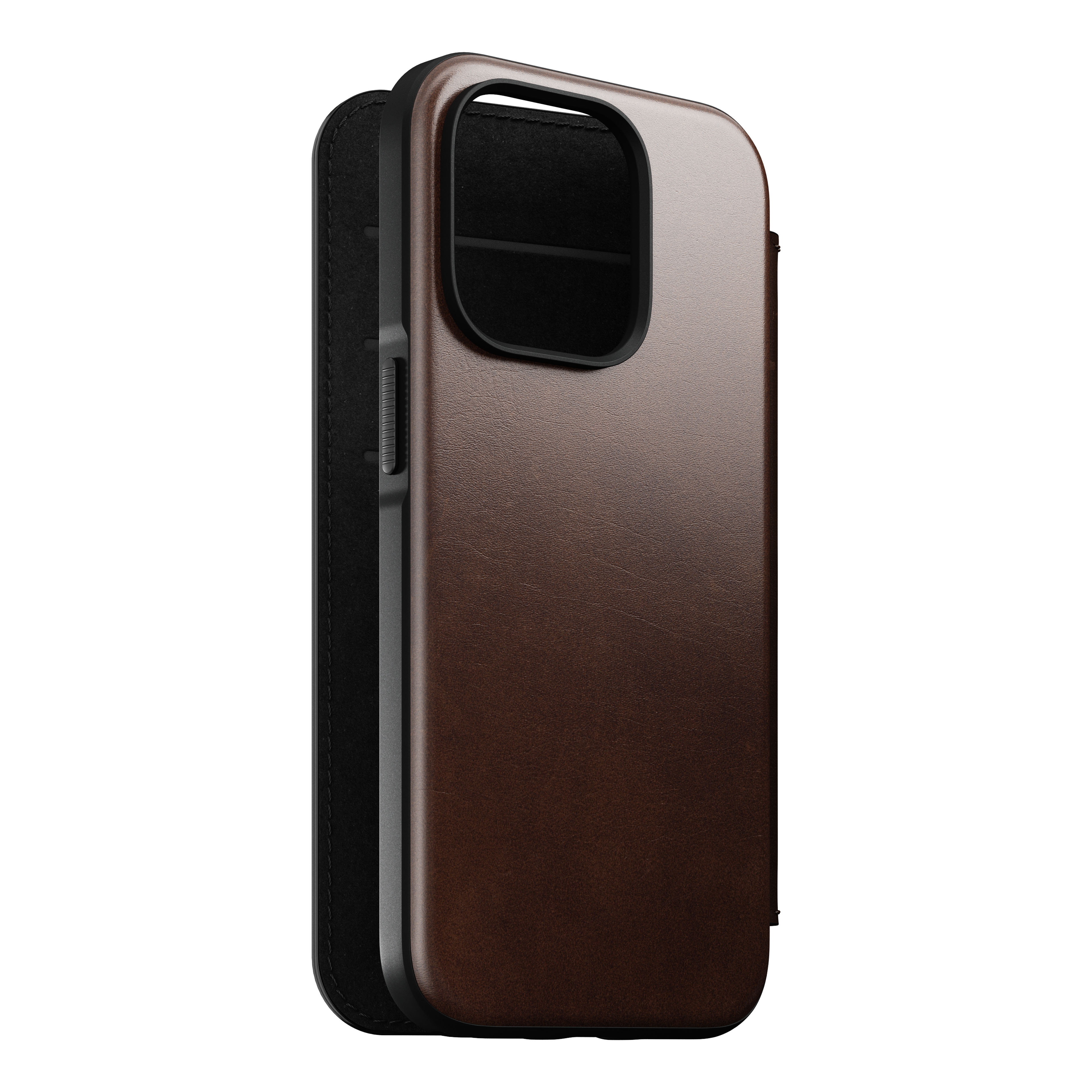 iPhone 14 Pro Skinnetui MagSafe - Modern Horween Leather Folio Brun