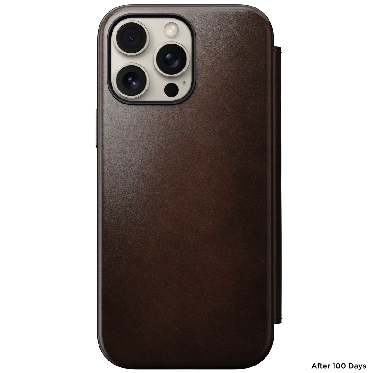 iPhone 16 Pro Max Skinnetui MagSafe - Modern Horween Leather Folio Rustic Brown