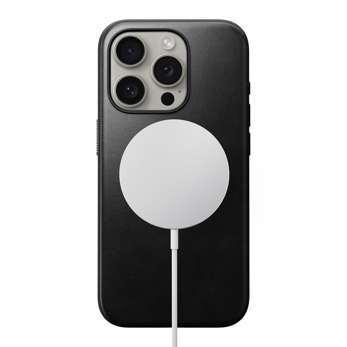 iPhone 15 Pro Skinnetui MagSafe - Modern Horween Leather Black