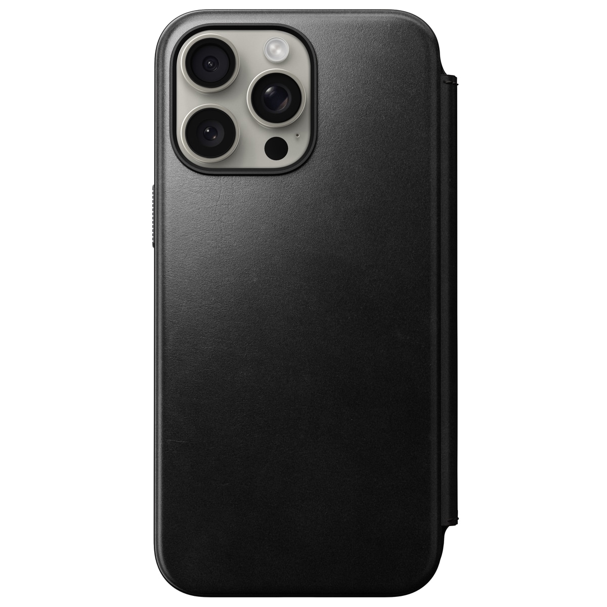 iPhone 15 Pro Max Skinnetui MagSafe - Modern Horween Leather Folio Black