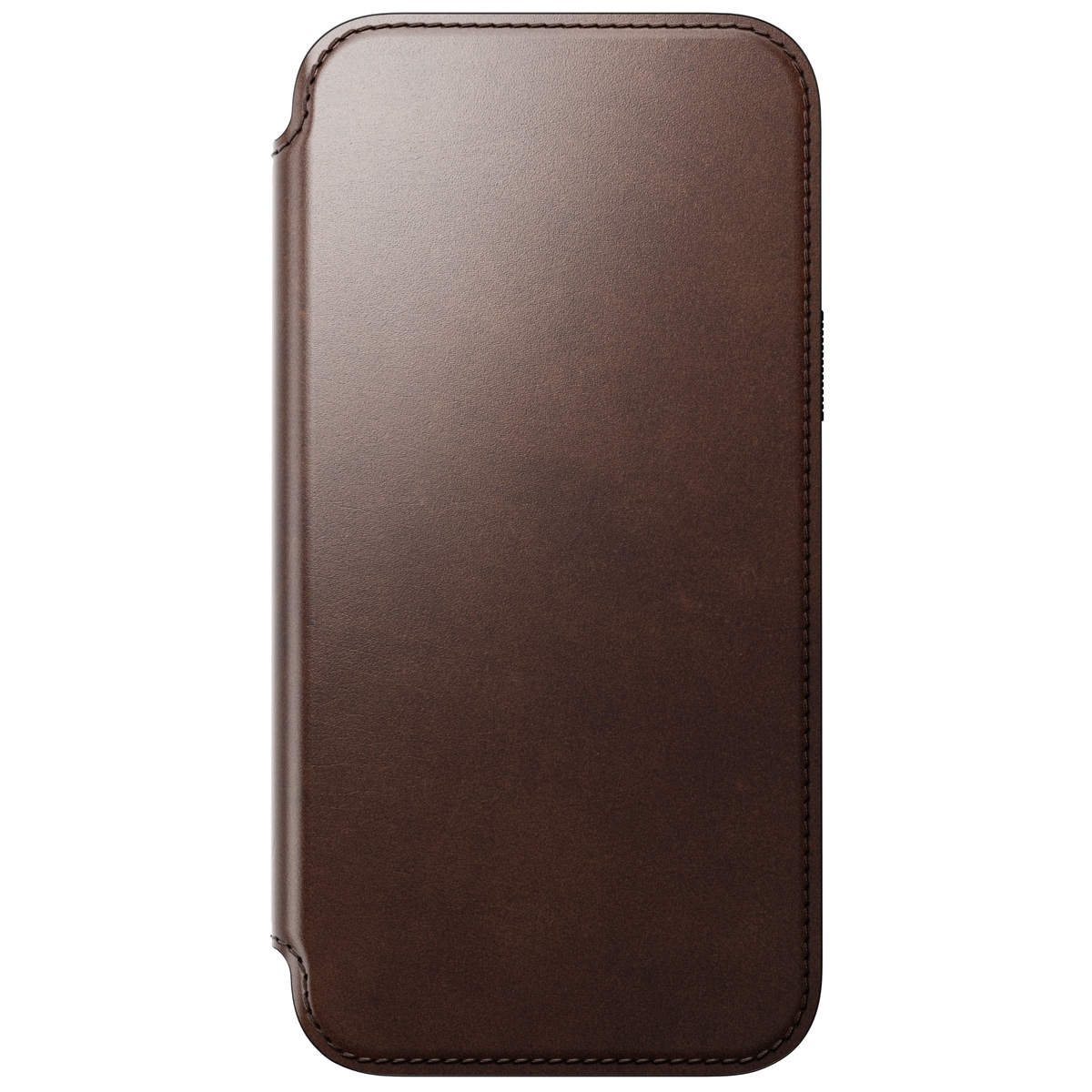 iPhone 15 Pro Max Skinnetui MagSafe - Modern Horween Leather Folio Rustic Brown