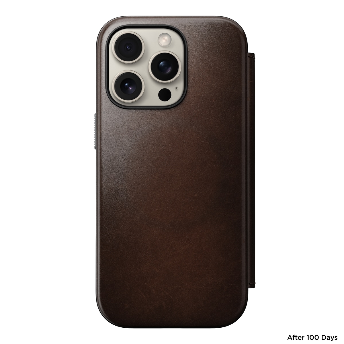 iPhone 16 Pro Skinnetui MagSafe - Modern Horween Leather Folio Rustic Brown