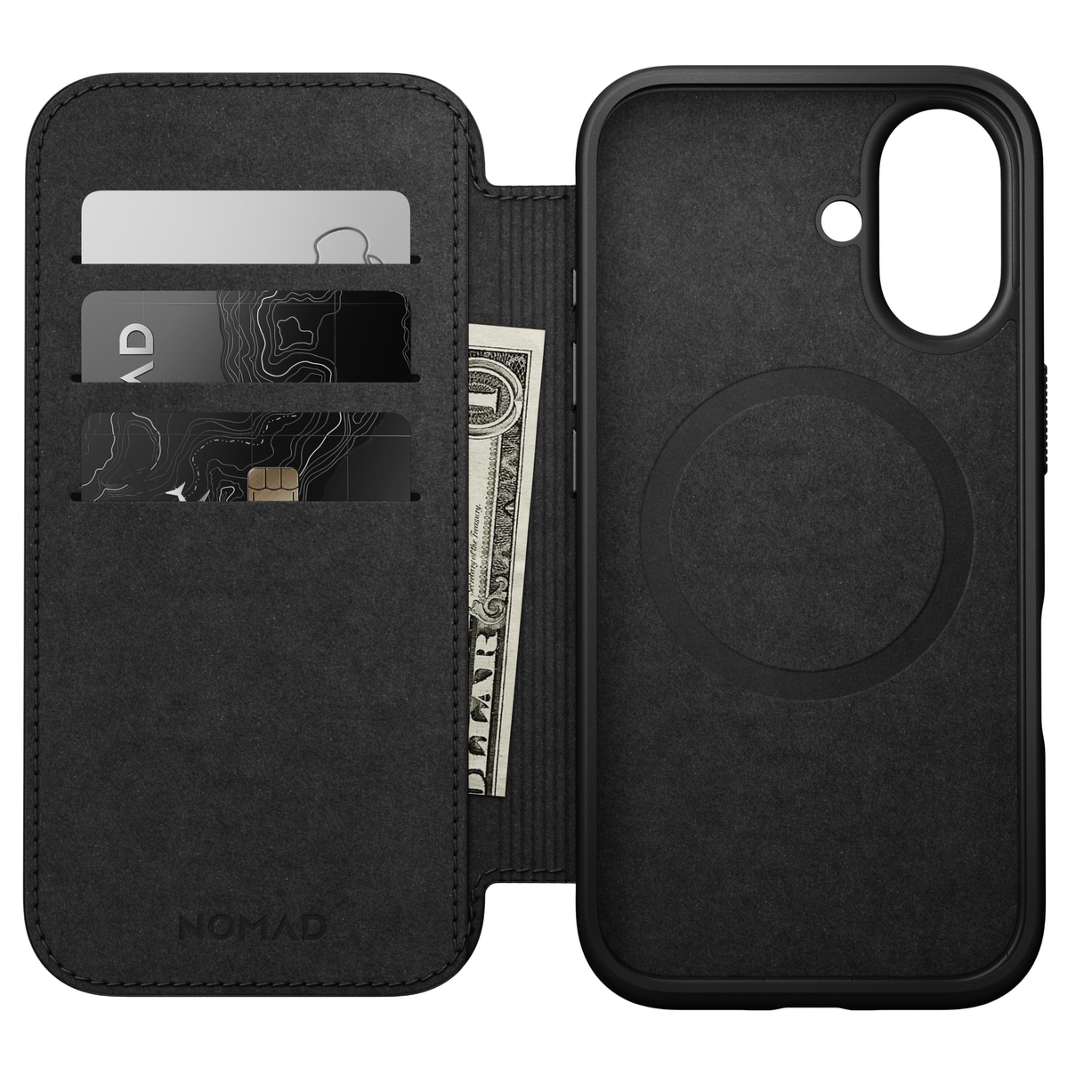 iPhone 16 Etui MagSafe - Modern Leather Folio, Black