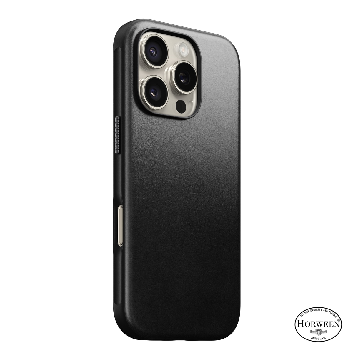iPhone 16 Pro Max Skinnetui MagSafe - Modern Horween Leather Black