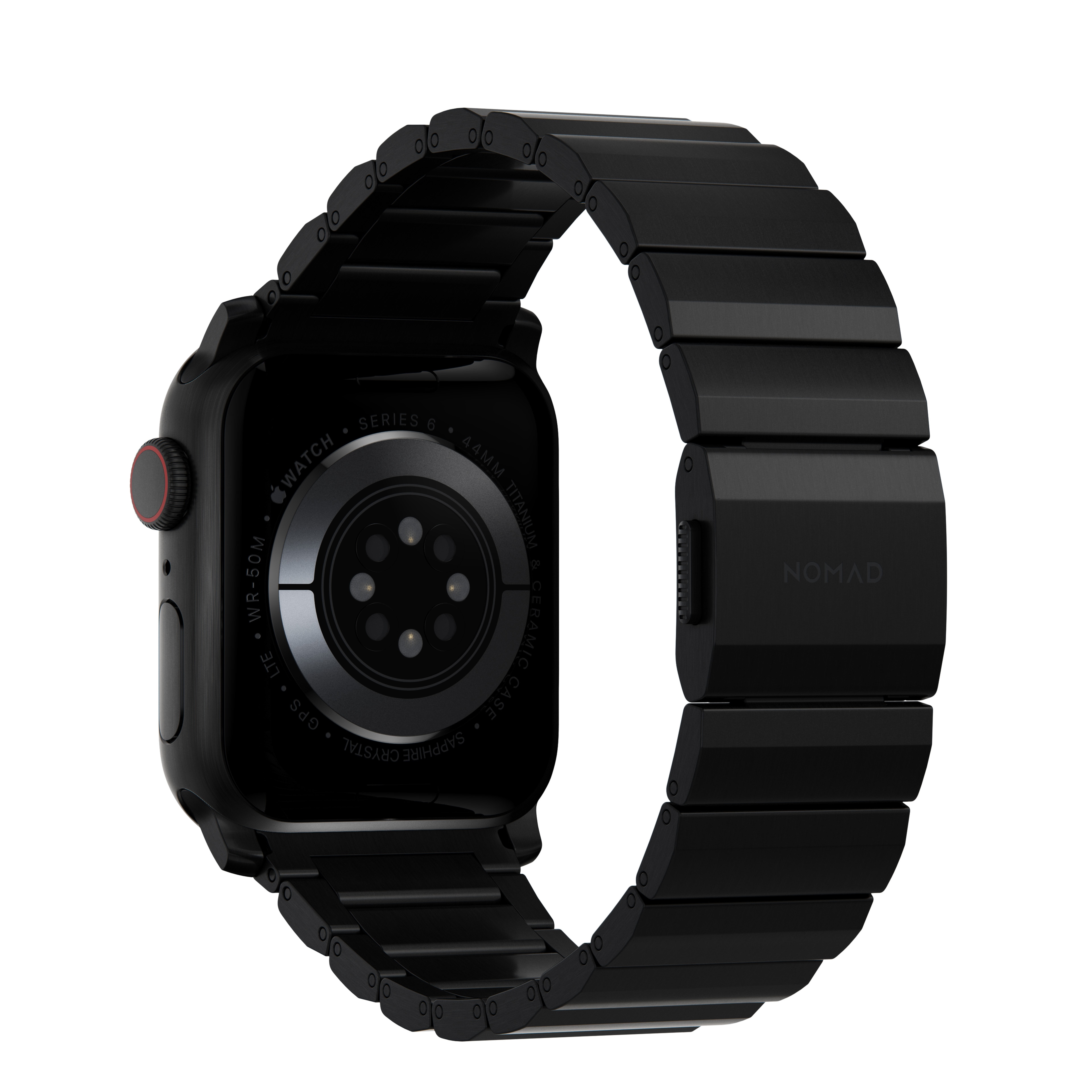Apple Watch Series 1-3 42mm Titanium reim, Svart
