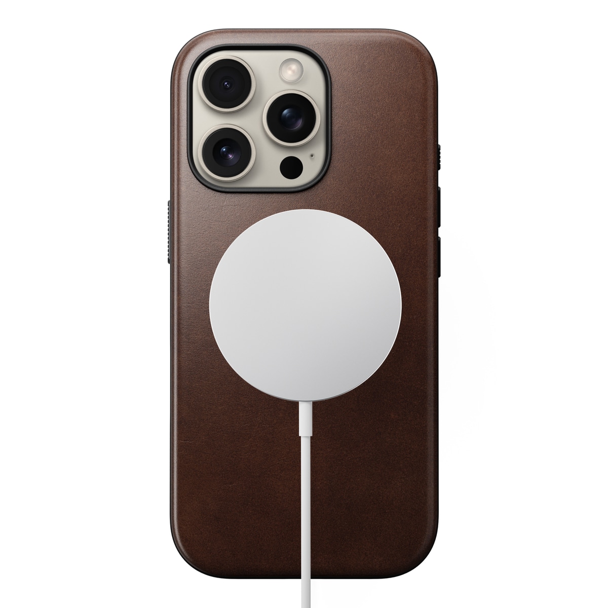 iPhone 16 Pro Skinnetui MagSafe - Modern Horween Leather Rustic Brown