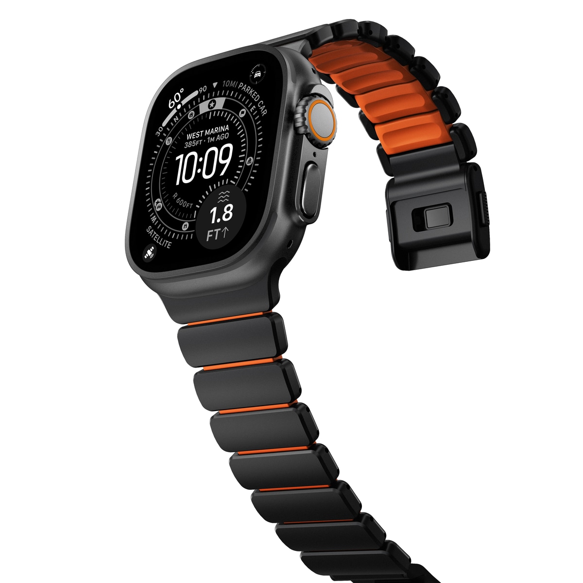Apple Watch Series 7 45mm Titanium reim, Svart