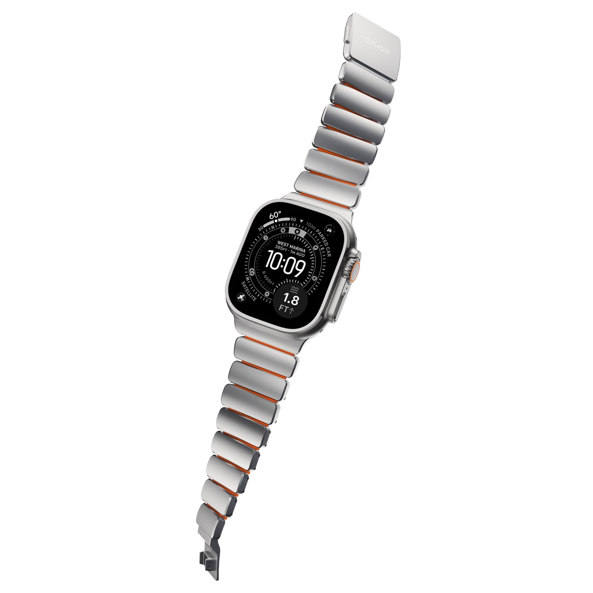 Apple Watch Series 7 45mm Titanium reim, Sølv