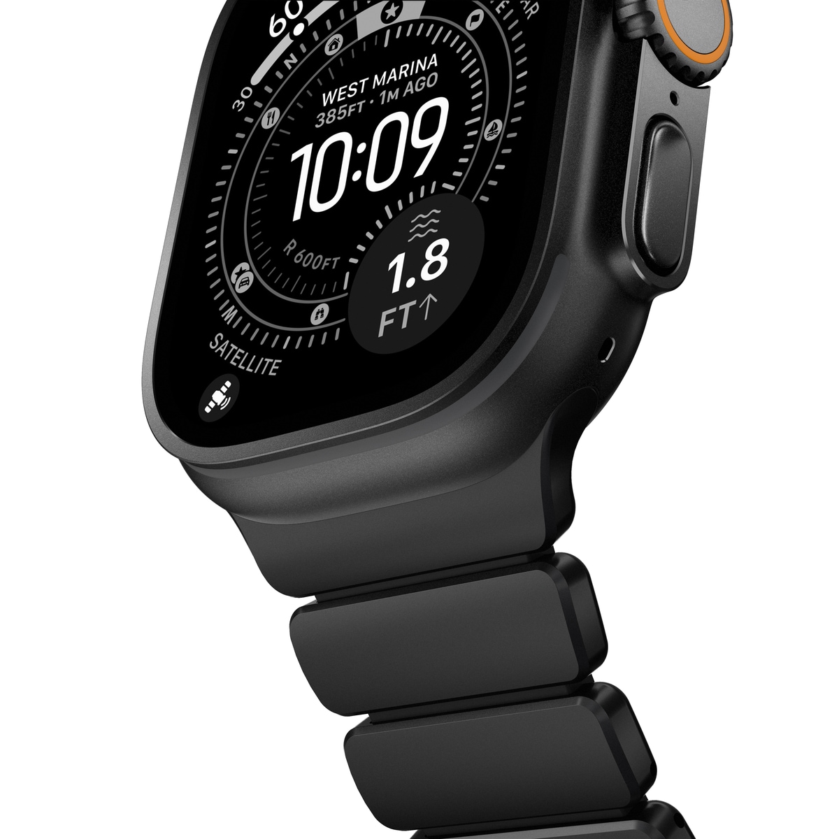 Apple Watch Series 7 45mm Titanium reim, Svart