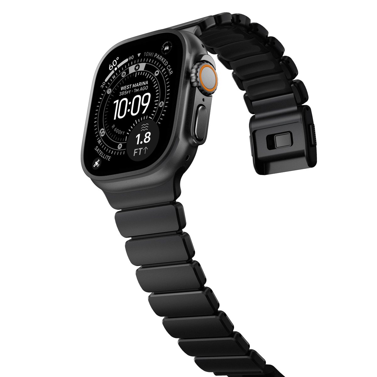 Apple Watch Series 7 45mm Titanium reim, Svart