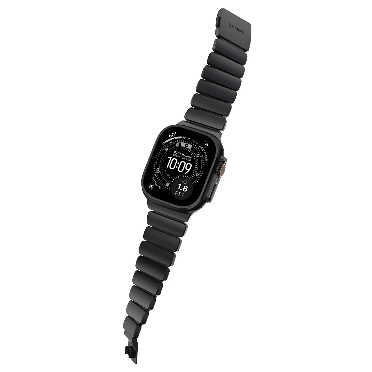 Apple Watch Series 7 45mm Titanium reim, Svart
