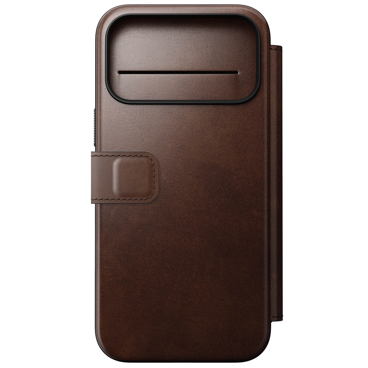 iPhone 17 Pro Max Skinnetui MagSafe - Modern Horween Leather Folio Rustic Brown