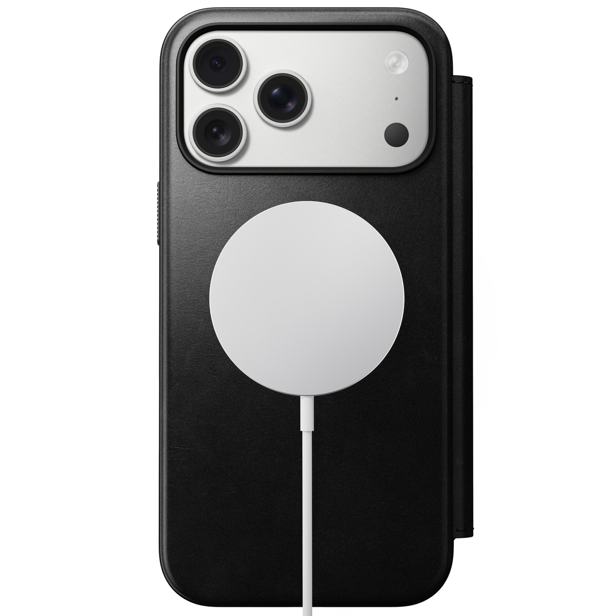 iPhone 17 Pro Max Skinnetui MagSafe - Modern Horween Leather Folio Black