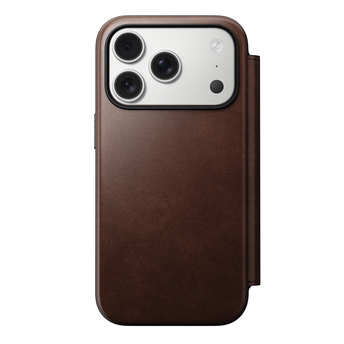 iPhone 17 Pro Skinnetui MagSafe - Modern Horween Leather Folio Rustic Brown