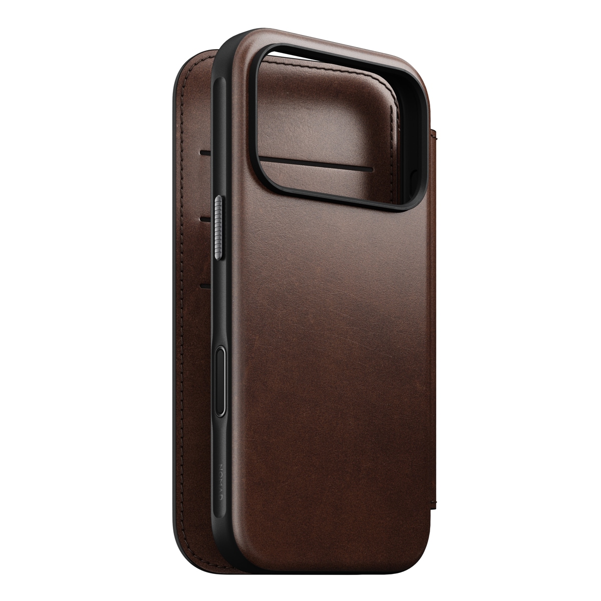 iPhone 17 Pro Skinnetui MagSafe - Modern Horween Leather Folio Rustic Brown