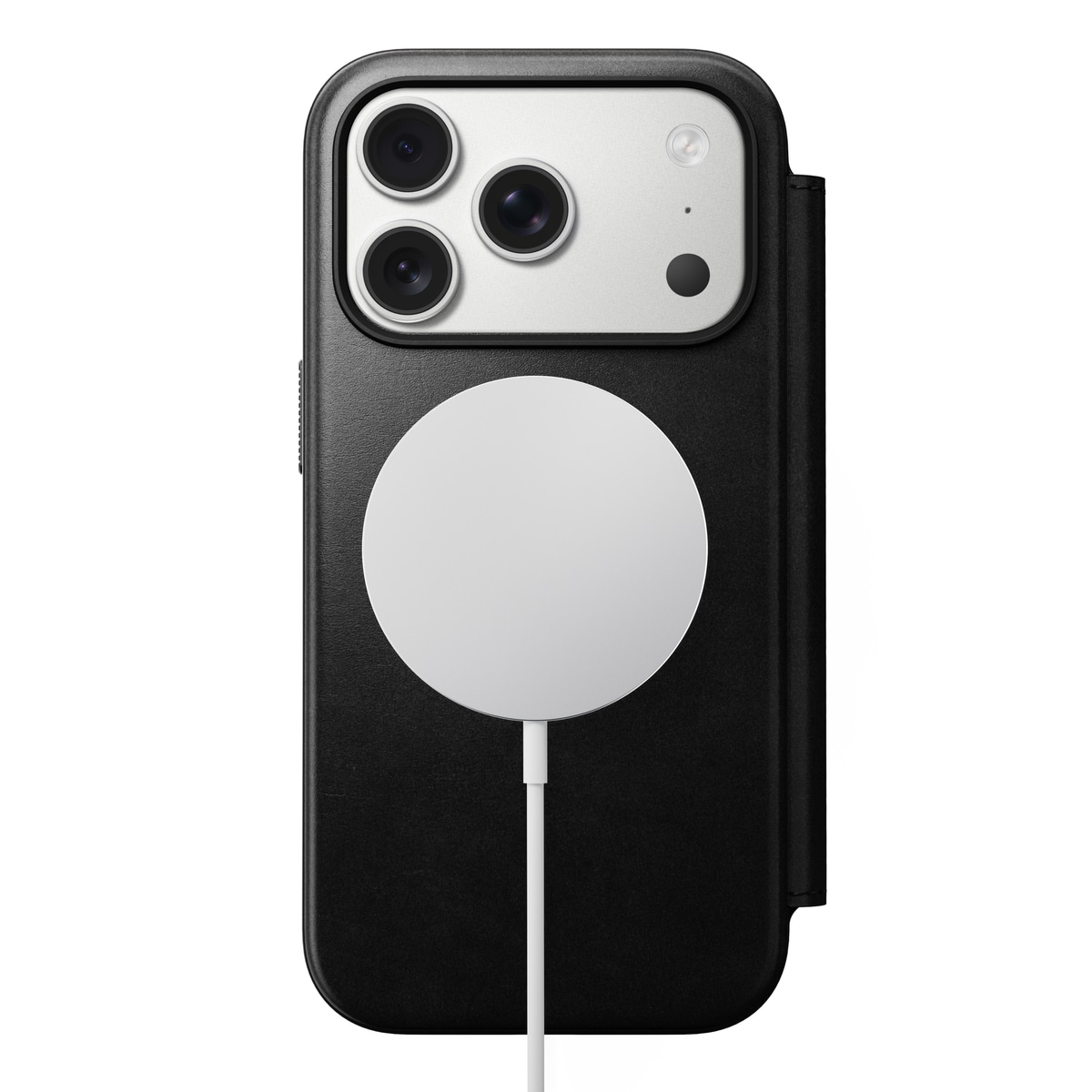 iPhone 17 Pro Skinnetui MagSafe - Modern Horween Leather Folio Black
