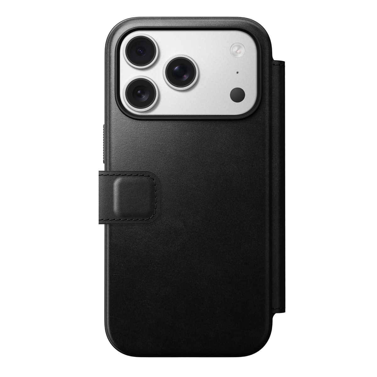 iPhone 17 Pro Skinnetui MagSafe - Modern Horween Leather Folio Black