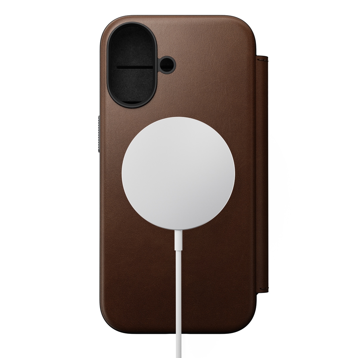 iPhone 17 Etui MagSafe - Modern Leather Folio, Brown