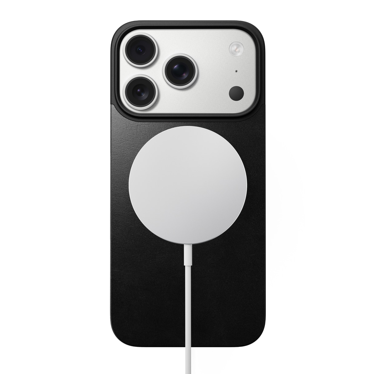 iPhone 17 Pro Magnetisk Bakside - Leather Back, Black