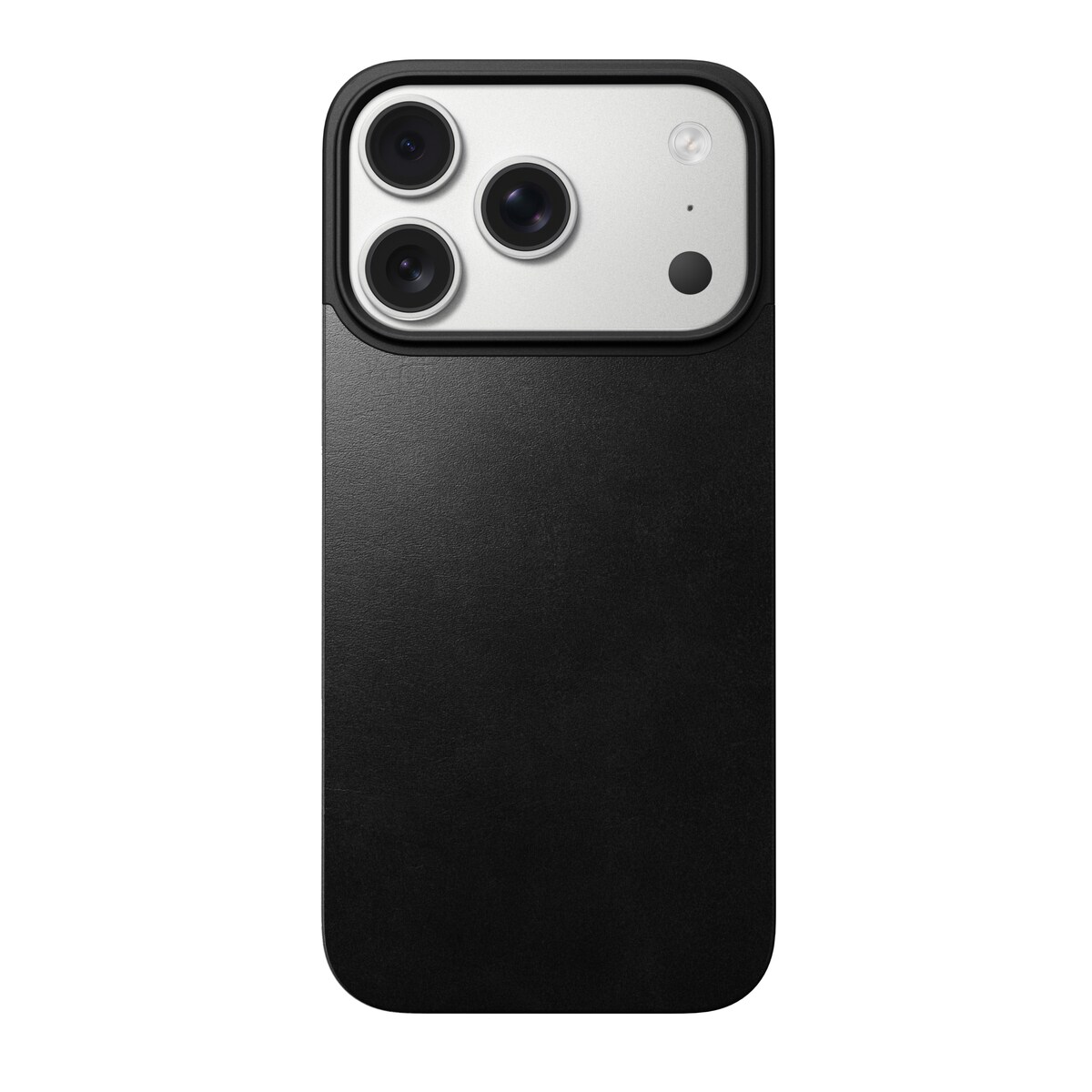 iPhone 17 Pro Magnetisk Bakside - Leather Back, Black