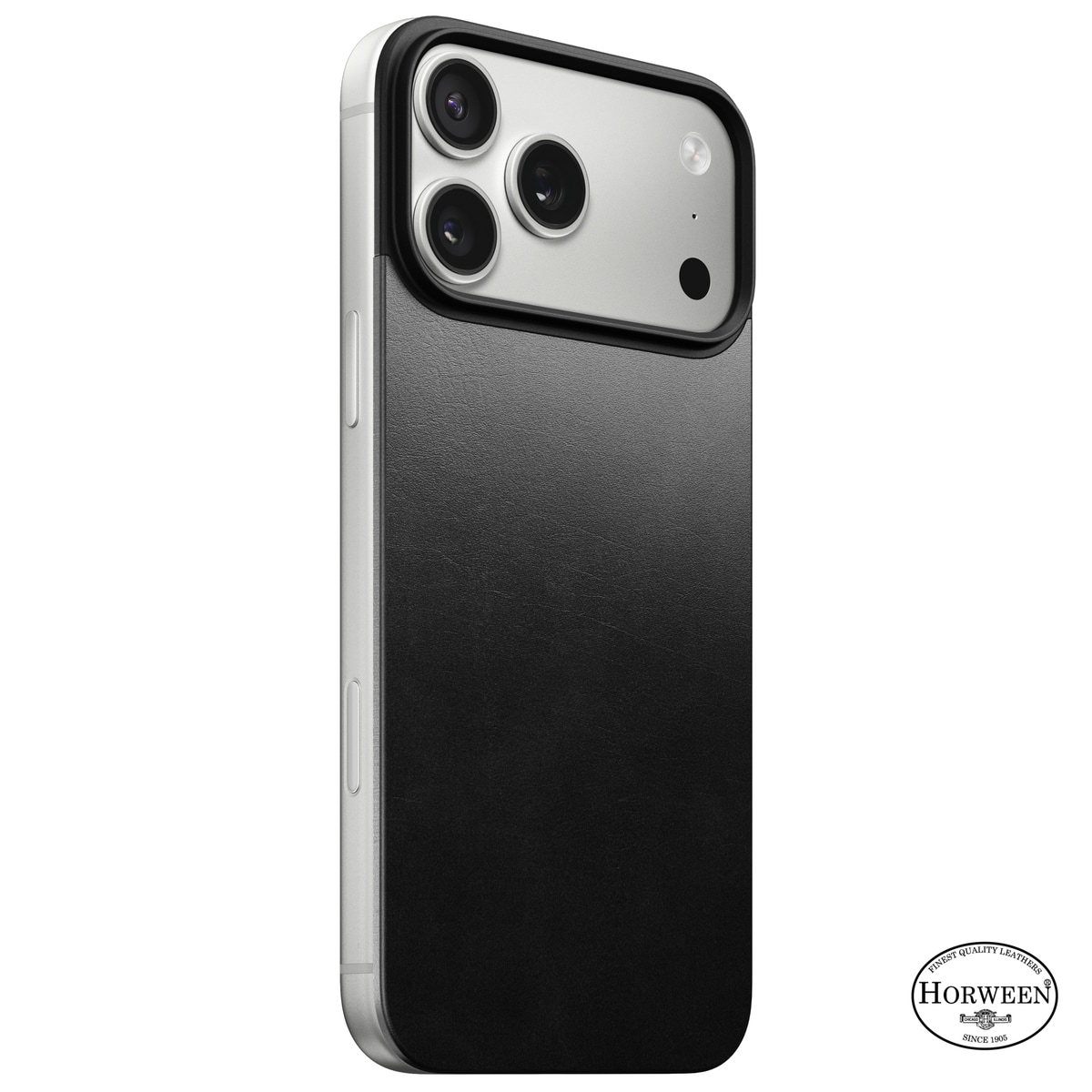 iPhone 17 Pro Max Magnetisk Bakside - Leather Back, Black