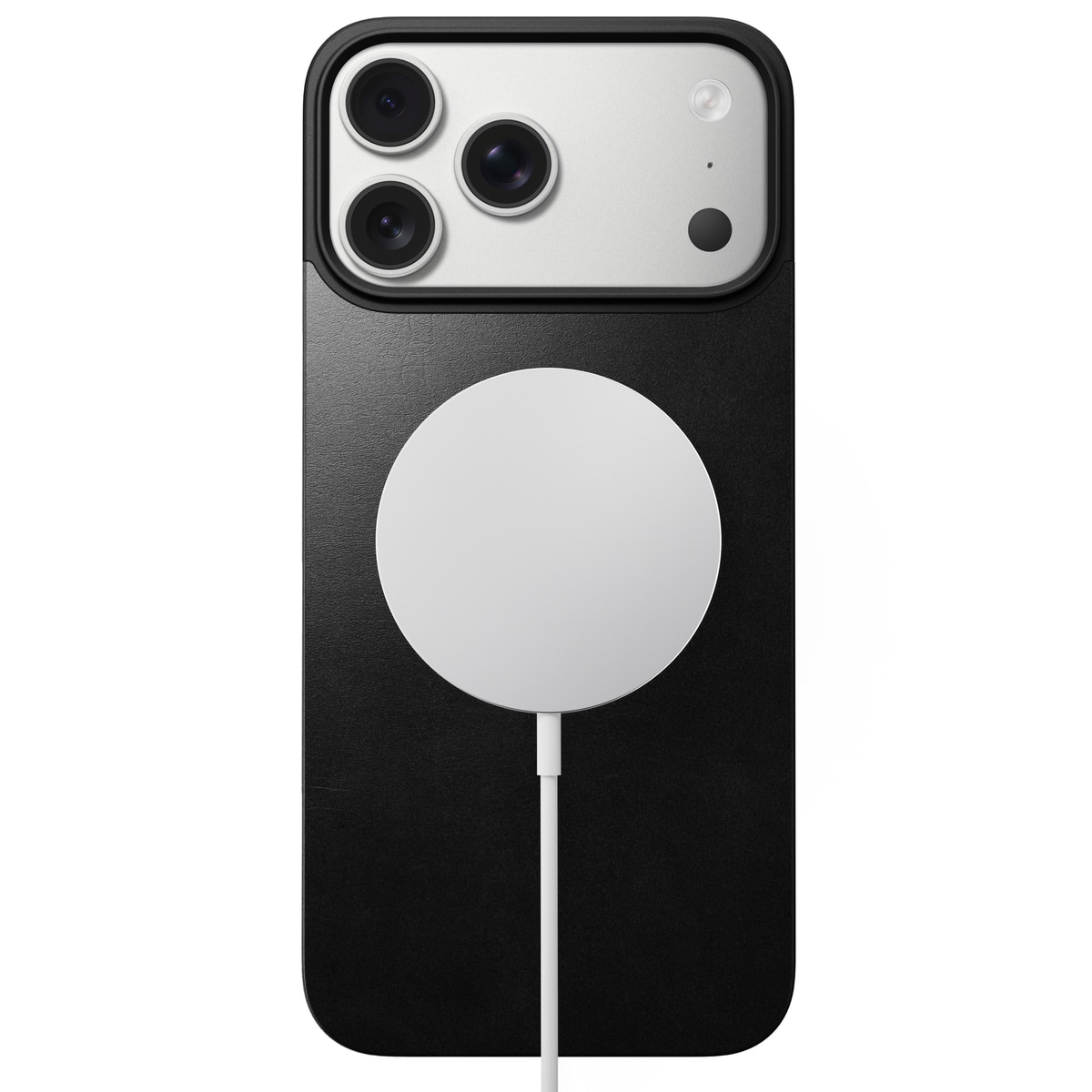 iPhone 17 Pro Max Magnetisk Bakside - Leather Back, Black