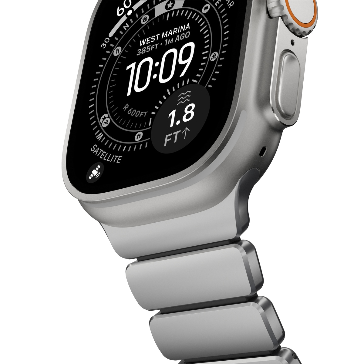 Apple Watch Series 10 46mm Titanium reim, Sølv