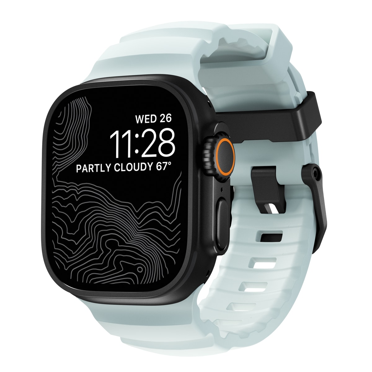 Apple Watch Ultra 49mm 1st Gen Reim Rocky Point (Black Hardware) Icy Blue Glow - Limited edition